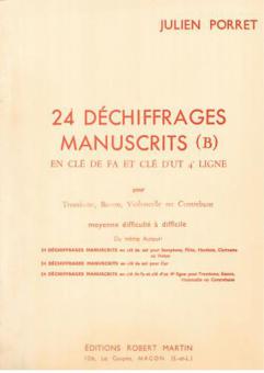Vingt-quatre déchiffrages manuscrits (B) 