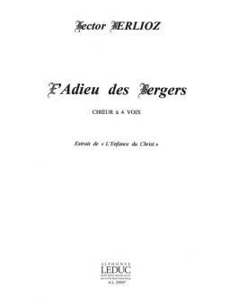 L'adieu des Bergers a la Sainte Famille 