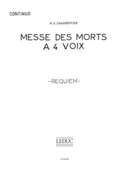 Messe des Morts à 4 voix, en ré mineur 