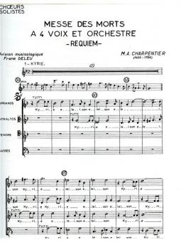 Messe des Morts à 4 voix, en sol mineur 