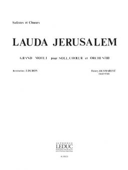 Lauda Jerusalem, grand motet 