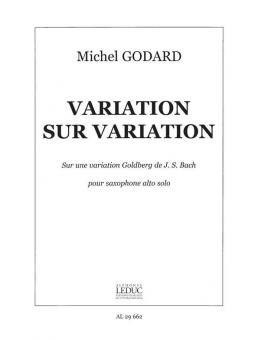 Variation sur Variation pour Saxophone Alto Seul [éd. Bg] 