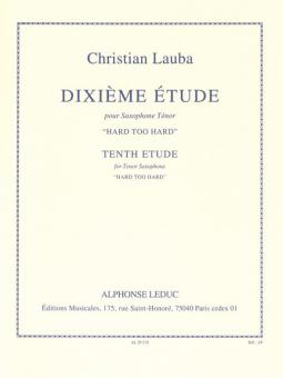 Dixieme Étude pour Saxophone Tenor 