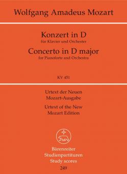 Klavierkonzert D-Dur KV 451 