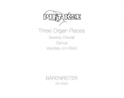 Three Organ Pieces Standard