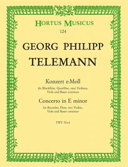 Konzert e-Moll TWV 52:e1 