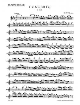 Konzert e-Moll TWV 52:e1 