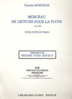Morceau de Lecture pour Flute op. 218 