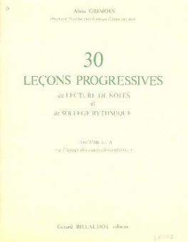 30 Lecons Progressives de Lecture de Notes et de Solfege Vol. 3A 