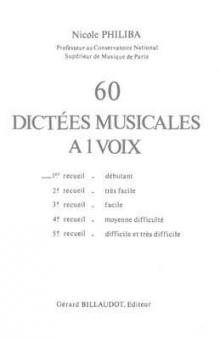 60 Dictées Musicales à 1 Voix Vol. 1 
