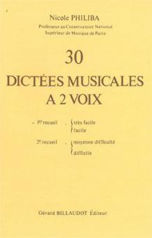30 Dictées Musicales à 2 Voix Vol. 1 