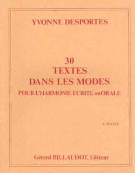 30 Textes dans les Modes pour l'Harmonie Ecrite-Orale 