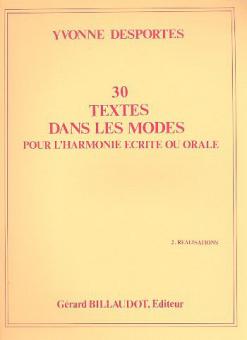 30 Textes dans les Modes pour l'Harmonie Ecrite-Orale 