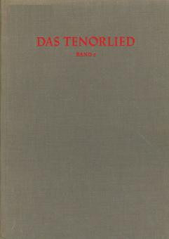 Das Tenorlied 2: Handschriften 