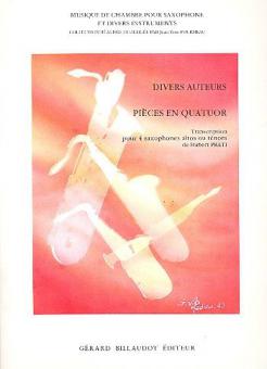 Pieces en Quatuor, pour 4 Saxophones Altos Ou Tenors 
