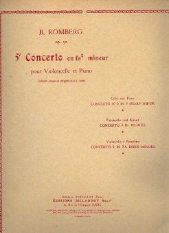 Concerto No. 5 en Fa # Mineur op. 30 