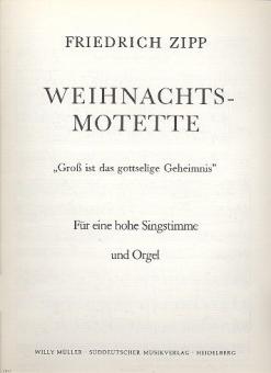 Gross ist das gottselige Geheimnis 