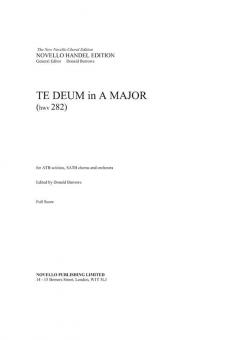 Te Deum in A Major 