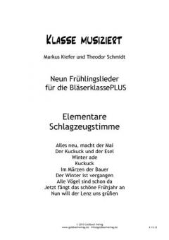 Bläserklassenschule 'Klasse musiziert': Frühlingslieder 