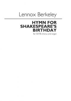 Hymns For Shakespeare's Birthday 