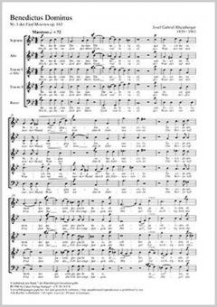 Benedictus Dominus (Hochgebenedeit der Herr) 