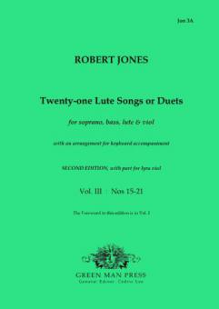 21 Lute Songs Or Duets Vol. 3 