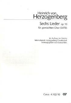 Herzogenberg: Sechs Lieder op. 10 Standard