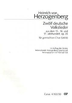 12 deutsche Volkslieder op. 35 Standard