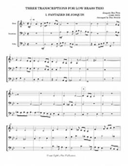 Three Transcriptions For Low Brass Trio 
