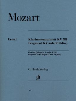 Klarinettenquintett A-dur KV 581 und Fragment KV Anh. 91 (516c) 