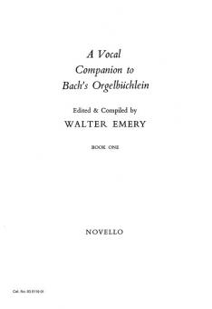 A Vocal Companion To Bach's Orgelbüchlein Book 1 