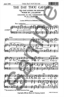 The Day Thou Gavest (Londonderry Air) 