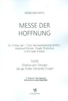 Messe der Hoffnung (3. Stimme / Tenorsax in B / Wechselinstr. Flöte) 