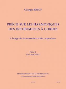 Precis Sur Les Harmoniques Des Instruments à Cordes 