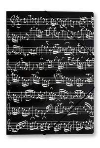 Gummispannmappe Notenblatt schwarz 