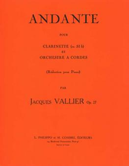 Andante Op. 27 pour clarinette et orchestre à cordes 