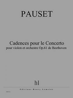 Cadences pour le Concerto op. 61 de Beethoven 