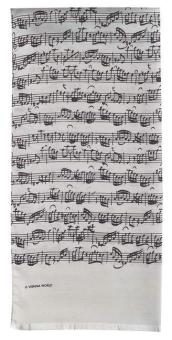 Seidenschal Noten chamois 