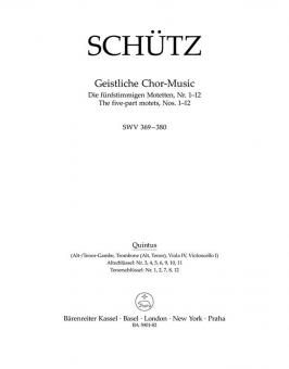 Geistliche Chor-Music SWV 369-380 