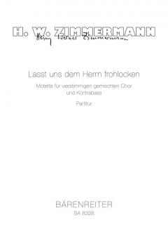 Lasst uns dem Herrn frohlocken Standard