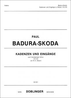 Kadenzen und Eingänge zum Violinkonzert G-Dur KV 216 