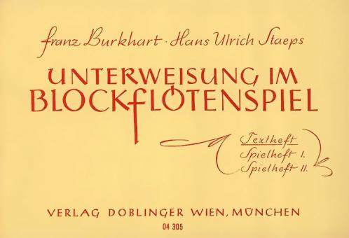 Unterweisung im Blockflötenspiel Textheft 