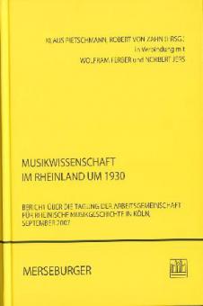 Musikwissenschaft im Rheinland um 1930 