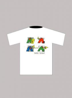 T-Shirt M Weiss Brass 