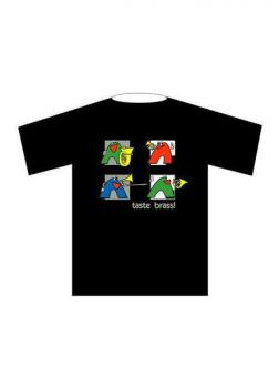 T-Shirt M Schwarz Brass 