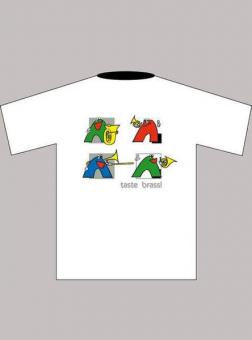 Kinder T-Shirt L Weiss Brass 