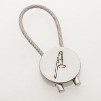 Schlüsselanhänger Posaune (rund) 