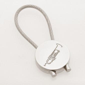 Schlüsselanhänger Trompete (rund) 