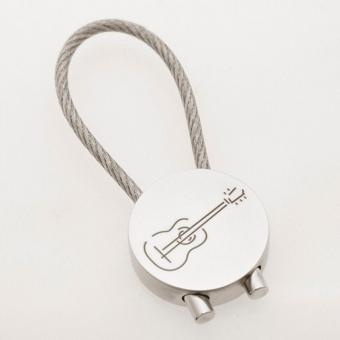 Schlüsselanhänger Gitarre (rund) 