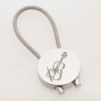 Schlüsselanhänger Geige (rund) 